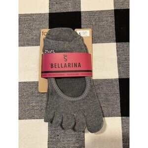 Bellarina Grip Toe Socks Gray And Pink Sz Small Organic Cotton Pilates Yoga